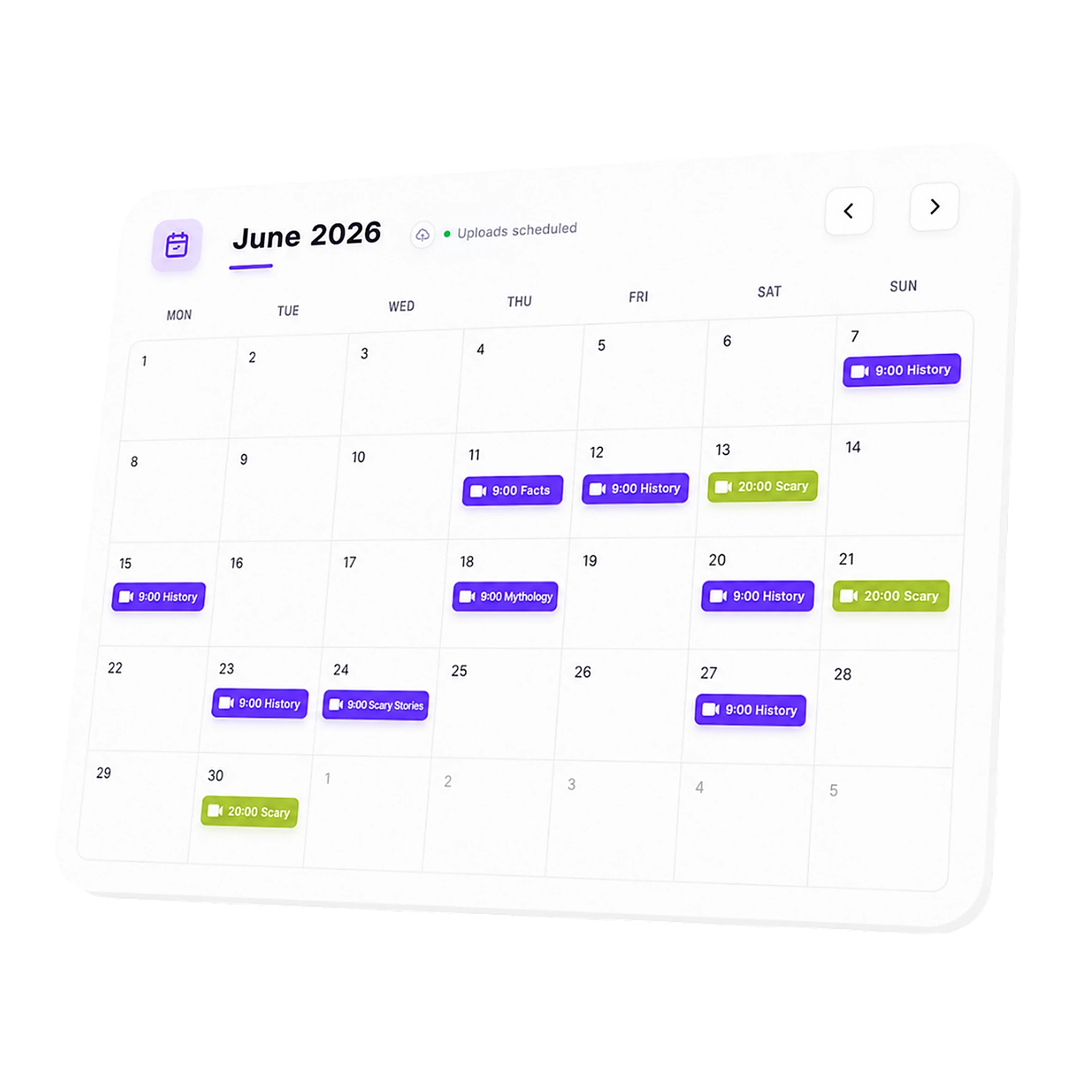 Nazzel posting schedule calendar